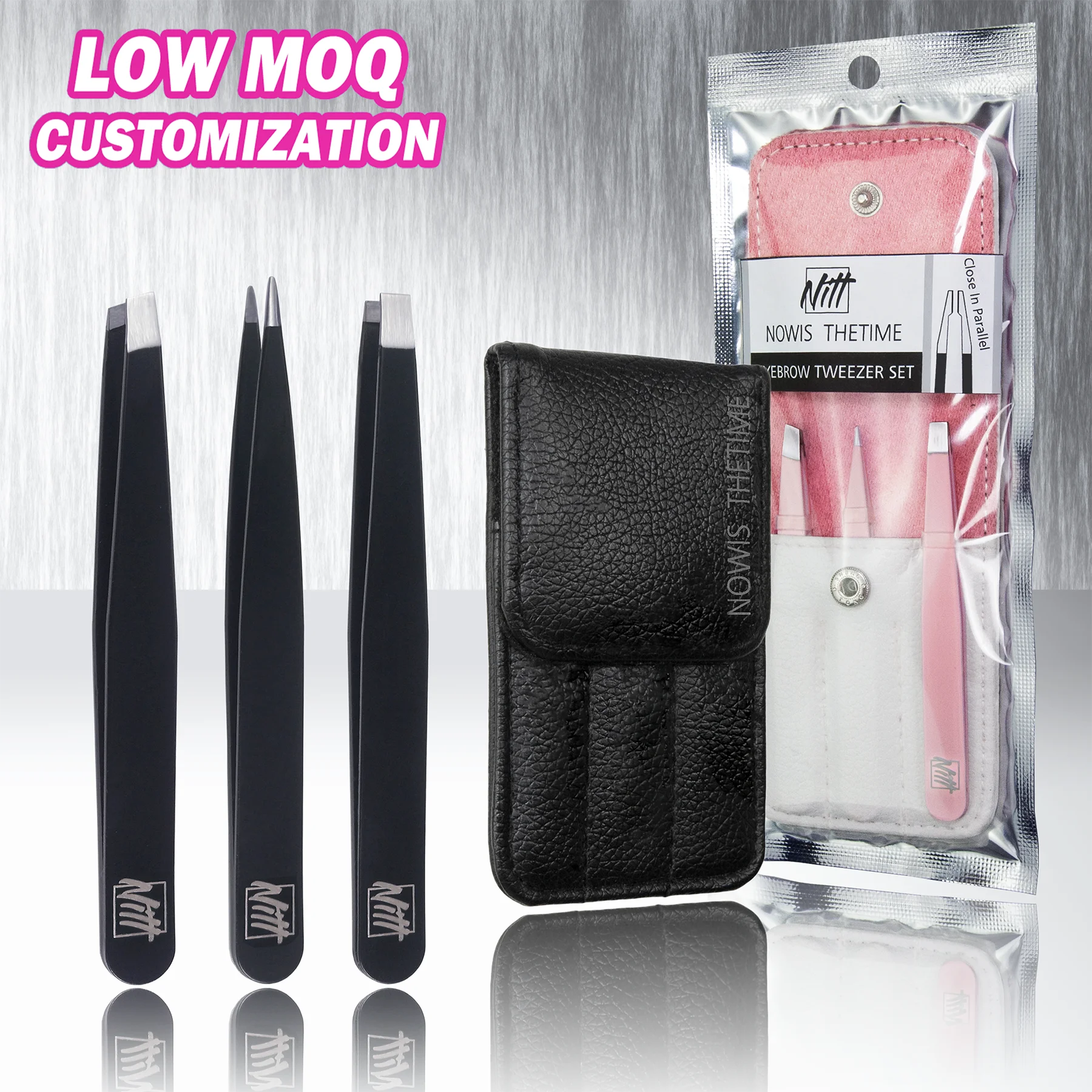 3Pcs Black Pink Eyebrow Tweezer Set Eyebrow Tweezers with bag and package, Pink, black
3Pcs Black Pink Eyebrow Tweezer Set Eyebrow Tweezers with bag and package, Pink, black