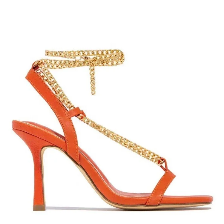 2021 New Designs Women High Heel Shoes Sandels Metal Chain Strap Lady Stripper Heels Fashion Sandals Custom for Female, Black,orange,apricot
2021 New Designs Women High Heel Shoes Sandels Metal Chain Strap Lady Stripper Heels Fashion Sandals Custom for Female, Black,orange,apricot