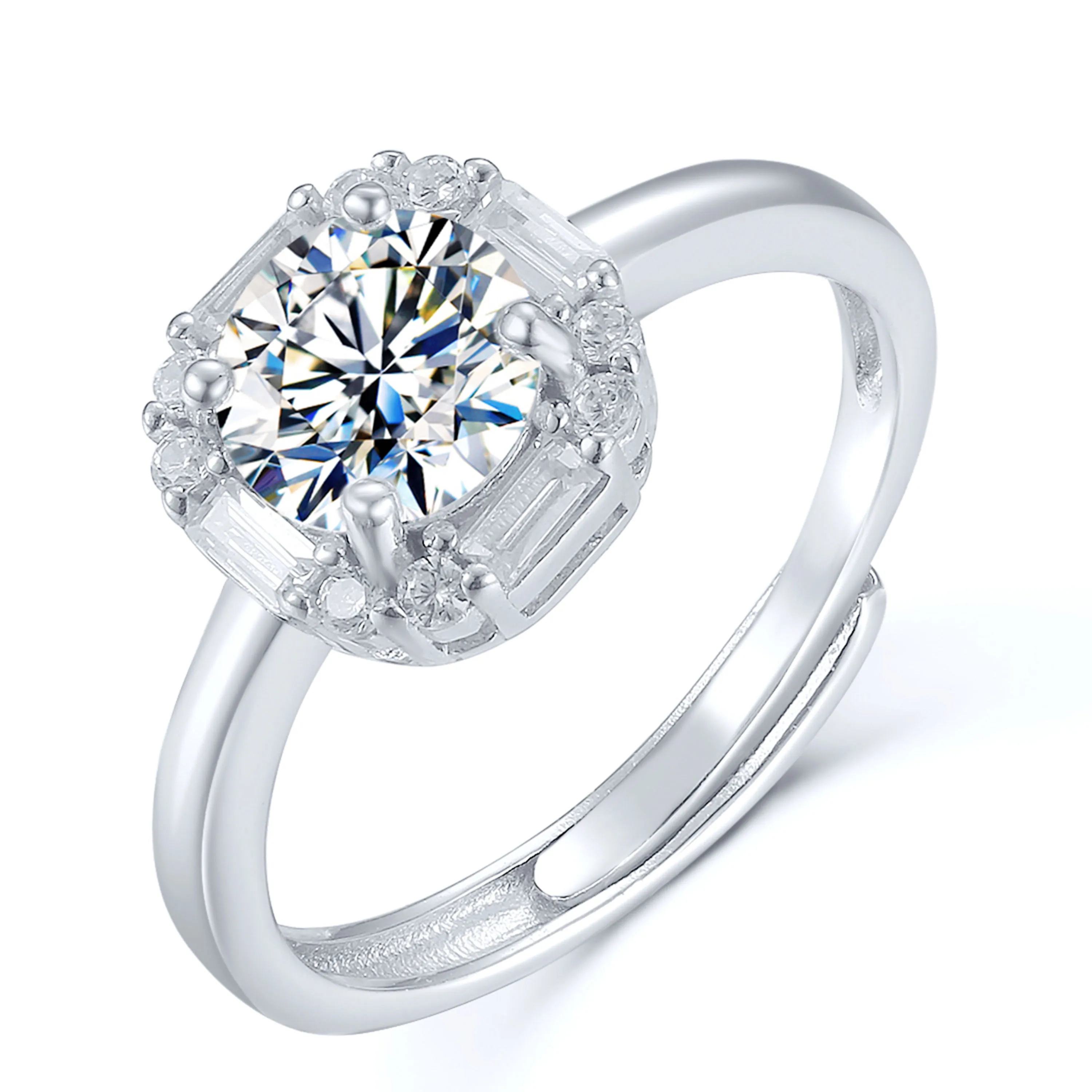 Solid 925 Sterling Silver 0.81 ct Moissanite Engagement Wedding Band Ring/adjustable Moissanite ring/Silver Moissanite ring
Solid 925 Sterling Silver 0.81 ct Moissanite Engagement Wedding Band Ring/adjustable Moissanite ring/Silver Moissanite ring