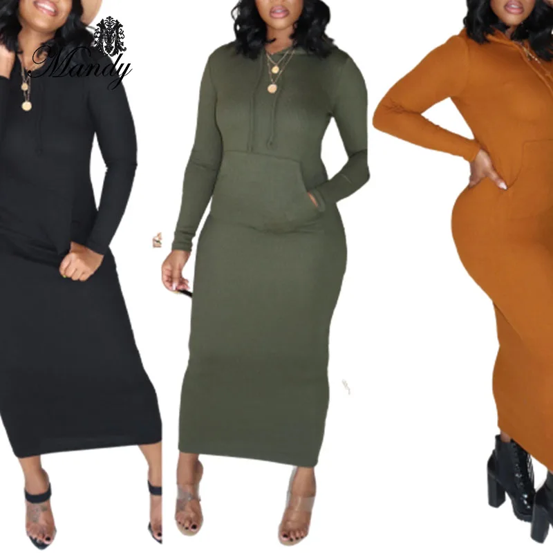 2021 New arrival hot selling solid color long sleeve rib long dress hoodies
2021 New arrival hot selling solid color long sleeve rib long dress hoodies