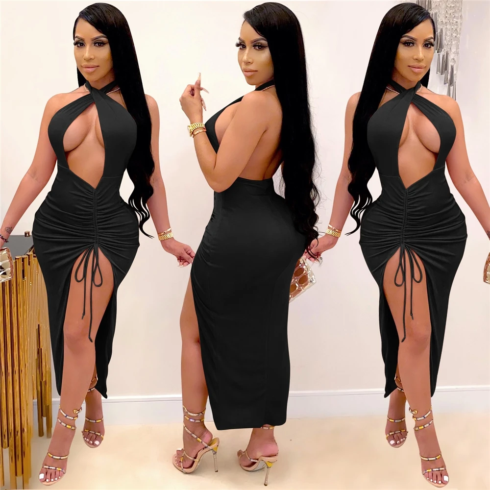 Wholesale Cutout Maxi Dress Summer 2021 Black Party Wear Bodycon Backless Sexy Club Dresses for Women, 4 colors
Wholesale Cutout Maxi Dress Summer 2021 Black Party Wear Bodycon Backless Sexy Club Dresses for Women, 4 colors