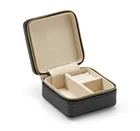 saffiano leather square custom design jewelry gift box travel jewelry organizer case jewelry boxes