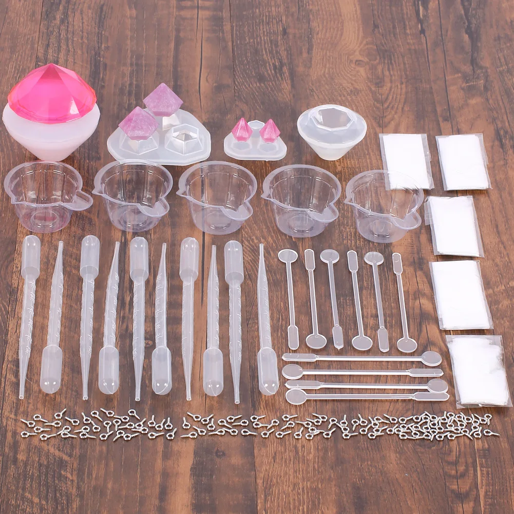 134 Pieces of Crystal Epoxy Set Diamond Silicone with Epoxy Mold Dropper Mixing Cup Gloves Croissant Accessories Supplies
134 Pieces of Crystal Epoxy Set Diamond Silicone with Epoxy Mold Dropper Mixing Cup Gloves Croissant Accessories Supplies