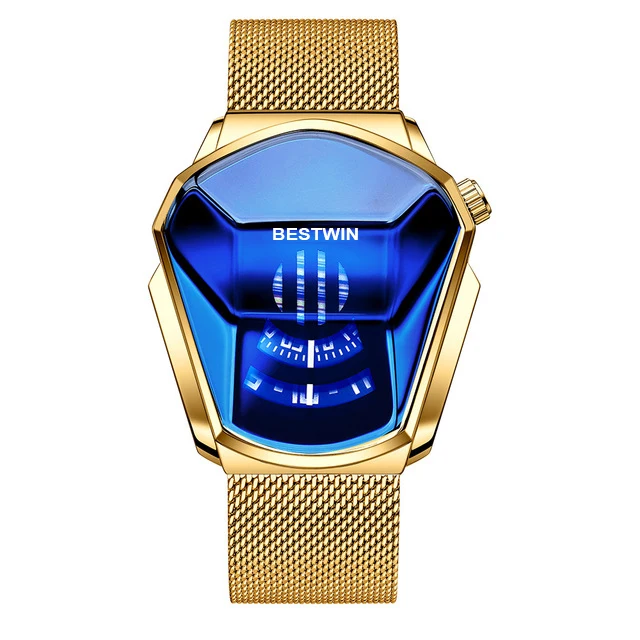 Bestwin Quartz Watch Men Luxury Waterproof Glass Locomotive Trend Stainless Steel Relogio Masculino
Bestwin Quartz Watch Men Luxury Waterproof Glass Locomotive Trend Stainless Steel Relogio Masculino