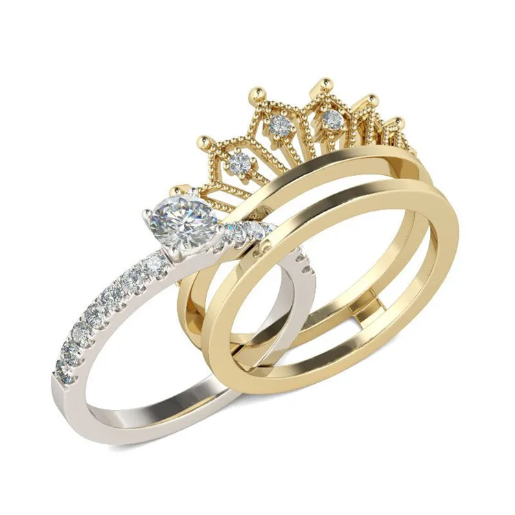 The New Simple And Detachable Crown Lady'S Ring With Micro-Inlaid Zircon Two-Piece Two-In-One Ring, Picture shows
The New Simple And Detachable Crown Lady'S Ring With Micro-Inlaid Zircon Two-Piece Two-In-One Ring, Picture shows