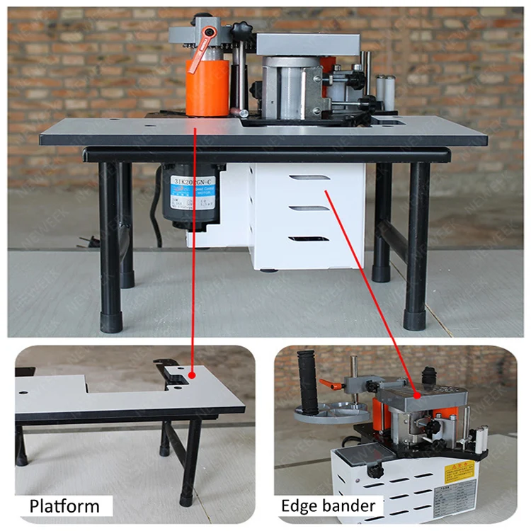 NEWEEK pvc edge bander 45 degree edge banding machine portable