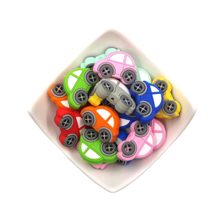 New Design BPA Free Food Grade Baby Teether Silicone car shape Teething Beads Wholesale, Mixed colors
New Design BPA Free Food Grade Baby Teether Silicone car shape Teething Beads Wholesale, Mixed colors