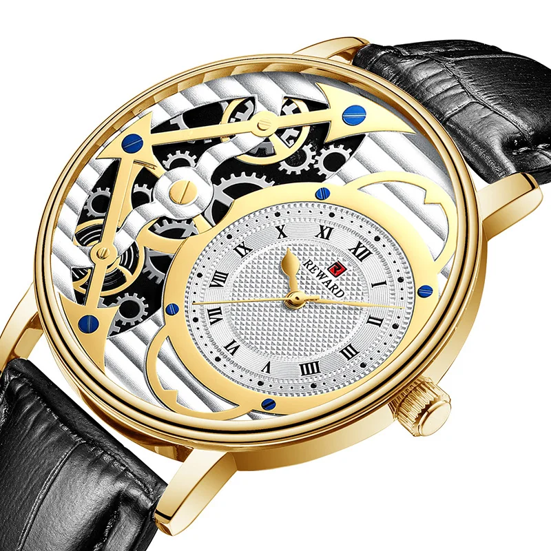 REWARD watch luxury Alloy Men Fashion Skeleton Men's Watch Waterproof Mens Watches Leather Top Brand Luxury Clock
REWARD watch luxury Alloy Men Fashion Skeleton Men's Watch Waterproof Mens Watches Leather Top Brand Luxury Clock