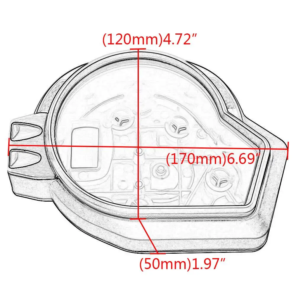 Gauge Speedometer Tachometer Case Cover For Honda CBR 1000 RR 2008-2011 09 2010 Instruments meter