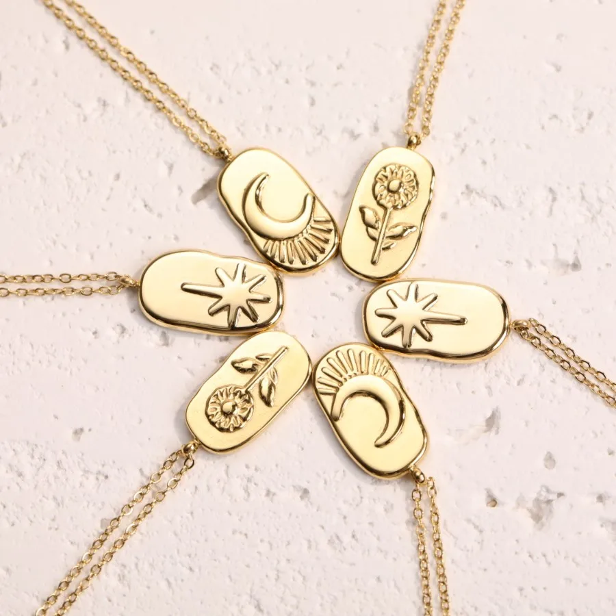 Wholesale Fine Gold Plated Pendant Elegant Fashion Stainless Steel Minimalist Simple Design jewelry Necklace For Women
Wholesale Fine Gold Plated Pendant Elegant Fashion Stainless Steel Minimalist Simple Design jewelry Necklace For Women