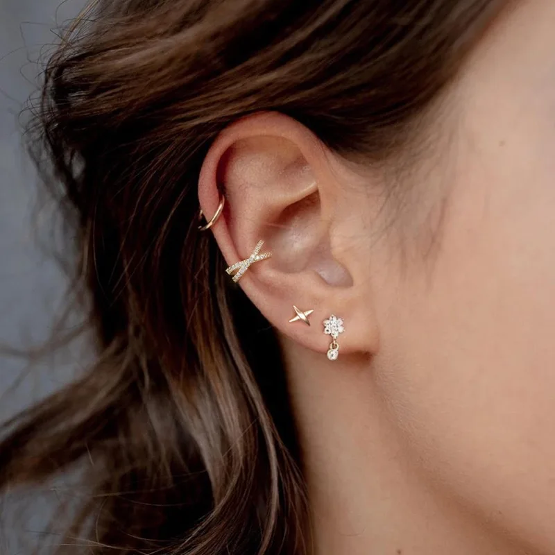 2020 INS 925 Sterling Silver shiny cz diamond cross ear cuff earrings jewelry, Cubic zirconia
2020 INS 925 Sterling Silver shiny cz diamond cross ear cuff earrings jewelry, Cubic zirconia