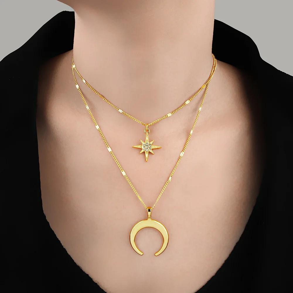 Hot Sale Multi Layer Unisex Jewelry Gold Necklace Custom Star And Moon Chain Necklace, Picture
Hot Sale Multi Layer Unisex Jewelry Gold Necklace Custom Star And Moon Chain Necklace, Picture