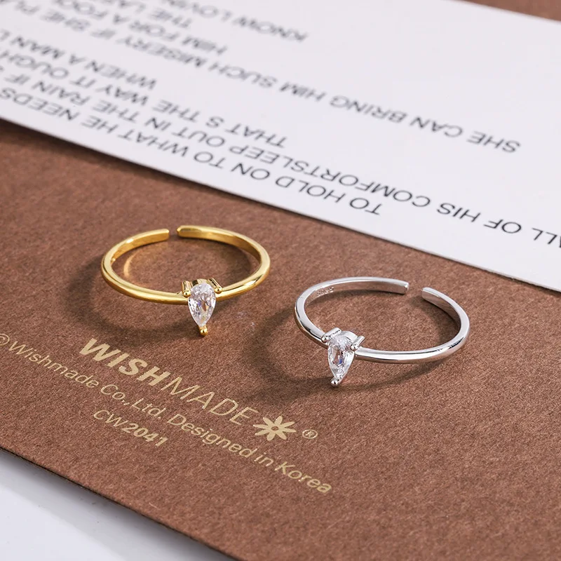 Waterdrop shaped zircon diamond rings for women 925 sterling silver rings opening finger rings
Waterdrop shaped zircon diamond rings for women 925 sterling silver rings opening finger rings
