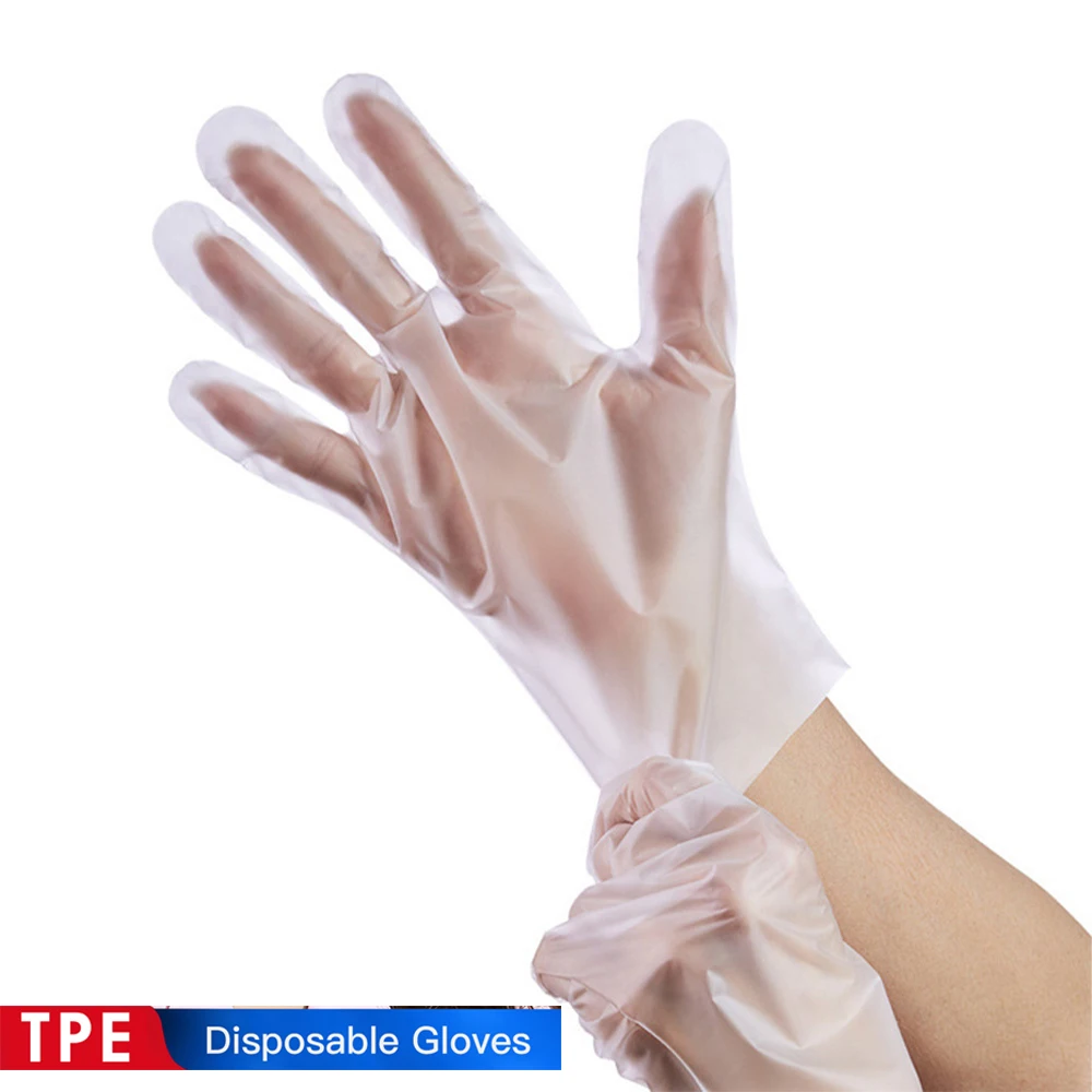 Latex-free transparent plastic disposable pe gloves for food preparation and kitchen cleaning, Black
Latex-free transparent plastic disposable pe gloves for food preparation and kitchen cleaning, Black