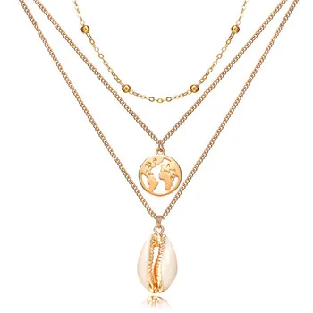 Trendy Multi Layer Map Shell Charm Chain Choker Necklace for Women Alloy Hot Selling Gold Plated Jewelry
Trendy Multi Layer Map Shell Charm Chain Choker Necklace for Women Alloy Hot Selling Gold Plated Jewelry