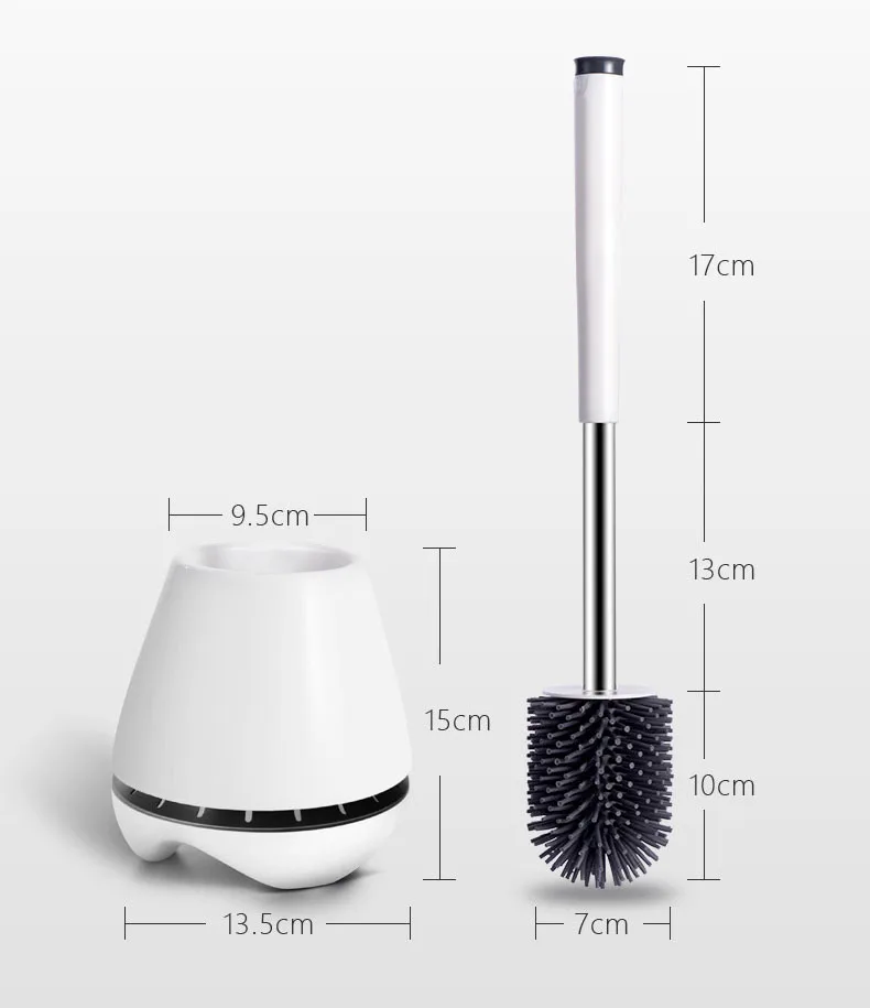 High Quality Easy Storage Round Base Soft TPR Brush Plastic Bathroom Toilet Brush With Holder Drain Hole, White
High Quality Easy Storage Round Base Soft TPR Brush Plastic Bathroom Toilet Brush With Holder Drain Hole, White