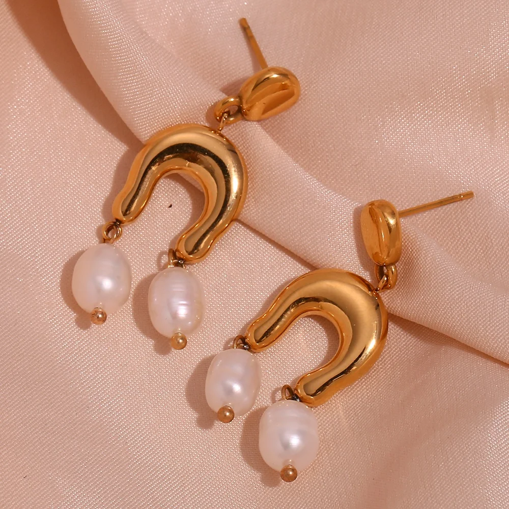 Boho Jewelry PVD Gold Plated Fresh Water Pearl Bohemian Earring Stainless Steel Dangle Earring
Boho Jewelry PVD Gold Plated Fresh Water Pearl Bohemian Earring Stainless Steel Dangle Earring