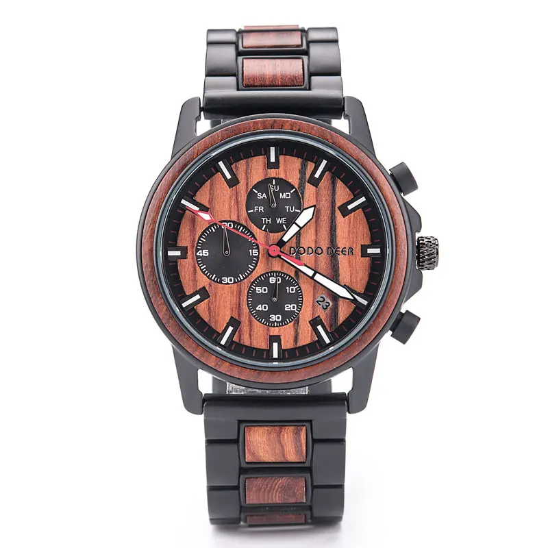 Stainless steel back multifunction wood band luxury wooden watches for men multi color
Stainless steel back multifunction wood band luxury wooden watches for men multi color