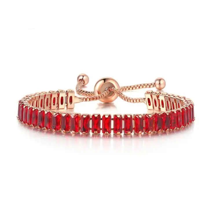 Popular Rectangular Zircon Bracelet Female Product Adjustable Crystal Birthstone Tennis Bracelet
Popular Rectangular Zircon Bracelet Female Product Adjustable Crystal Birthstone Tennis Bracelet
