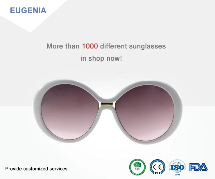 EUGENIA Sunglasses 2020 custom colored women new made in china PC UV400 plastic sunglasses