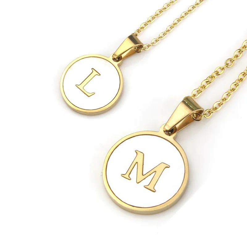personality shell stainless steel Pendant 26 alphabet letter gold necklace for men and women, Gold color
personality shell stainless steel Pendant 26 alphabet letter gold necklace for men and women, Gold color