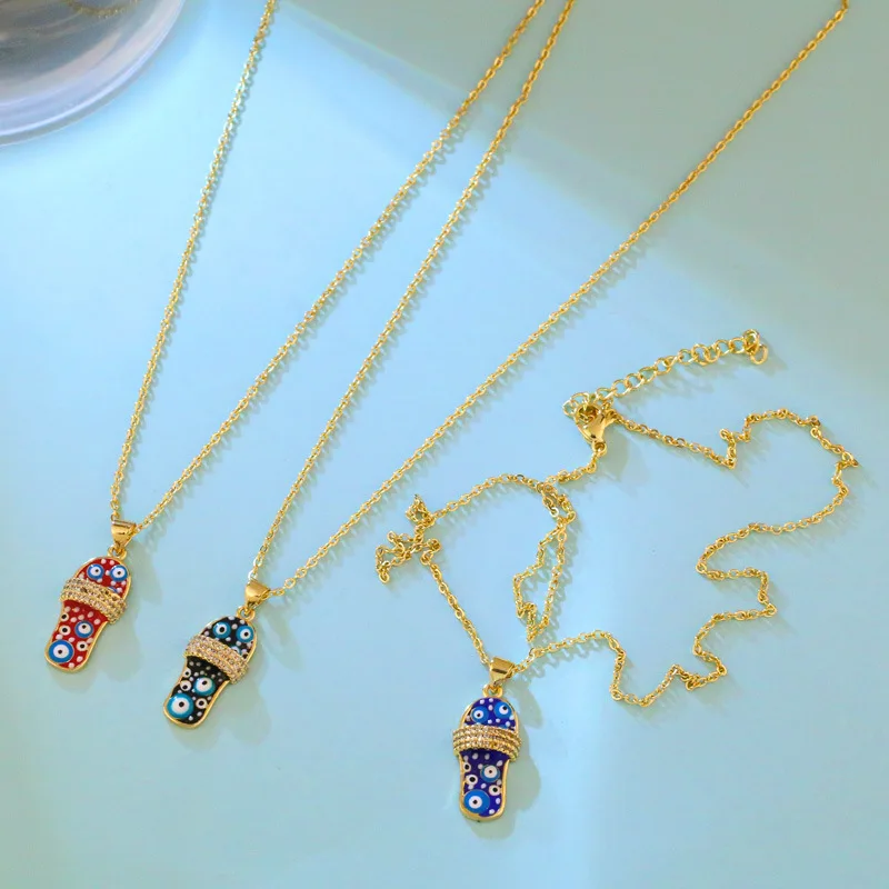 European Fashion Rhinestone Slippers Evil Eyes Pendant Necklace Gold Plating Long Chain Crystal Evil Eyes Necklace
European Fashion Rhinestone Slippers Evil Eyes Pendant Necklace Gold Plating Long Chain Crystal Evil Eyes Necklace
