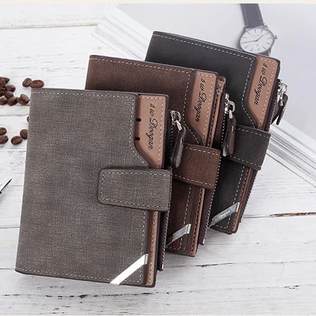 New Arrival Men's Short Wallets Retro Stripes Casual Vintage Card Holder Canvas PU Leather Man Wallet
New Arrival Men's Short Wallets Retro Stripes Casual Vintage Card Holder Canvas PU Leather Man Wallet