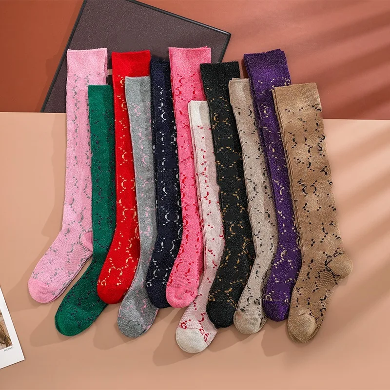 brand logo cotton socks women fashion designer socks letter knee high 100% cotton gg glitter socks, Black
brand logo cotton socks women fashion designer socks letter knee high 100% cotton gg glitter socks, Black