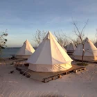 Family Glamping Tents Waterproof Luxury Four-Season Waterproof Outdoor Family Camping 5M Bell Tent For Glamping