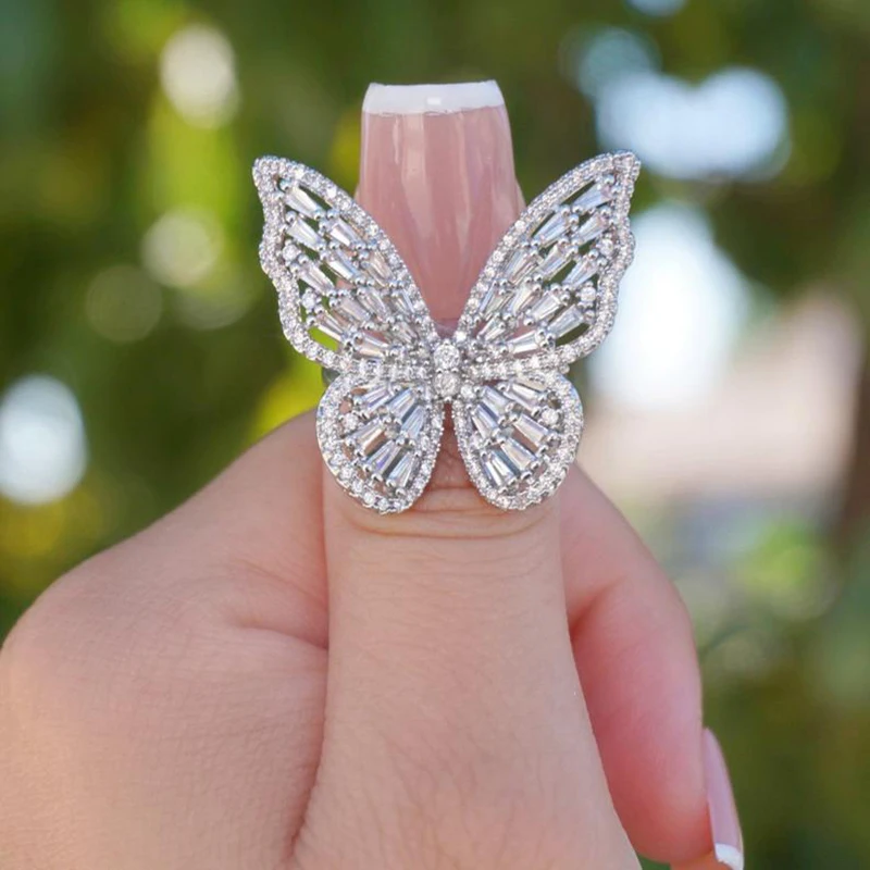 Luxury Crystal Adjustable Statement Butterfly Finger Rings silver gold plated earring rose gold butterfly bracelet, Gold, silver, rose gold, multicolor
Luxury Crystal Adjustable Statement Butterfly Finger Rings silver gold plated earring rose gold butterfly bracelet, Gold, silver, rose gold, multicolor