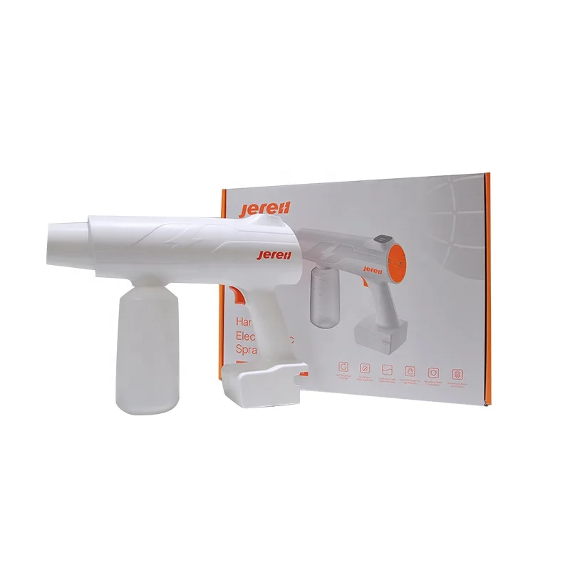 Jereh direct sale lithium battery portable handheld disinfection sprayer electric spray gun sprayer 2 in 1, White
Jereh direct sale lithium battery portable handheld disinfection sprayer electric spray gun sprayer 2 in 1, White