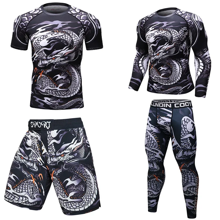 MMA Rash Guard and Shorts Set with Custom Design Sports Clothing Men MMA Sets, Customized color
MMA Rash Guard and Shorts Set with Custom Design Sports Clothing Men MMA Sets, Customized color