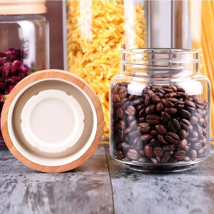High Borosilicat Glass Storage Jars Customized Honey Bottle Clear Glass Jar With Beech Wooden Lid
High Borosilicat Glass Storage Jars Customized Honey Bottle Clear Glass Jar With Beech Wooden Lid
