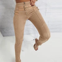 High Waist Suede Leather Autumn Pants Women Leggings Zipper Belt Buckle Skinny Pencil Pants Women Trousers Casual Pants
High Waist Suede Leather Autumn Pants Women Leggings Zipper Belt Buckle Skinny Pencil Pants Women Trousers Casual Pants