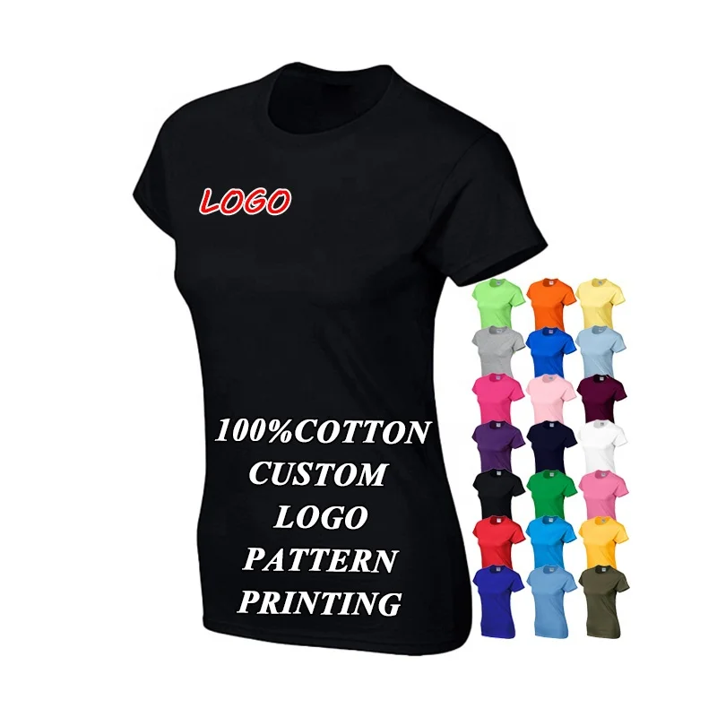 factory direct Round neck fitted custom logo printing 100% cotton blank white slim women T shirt
factory direct Round neck fitted custom logo printing 100% cotton blank white slim women T shirt