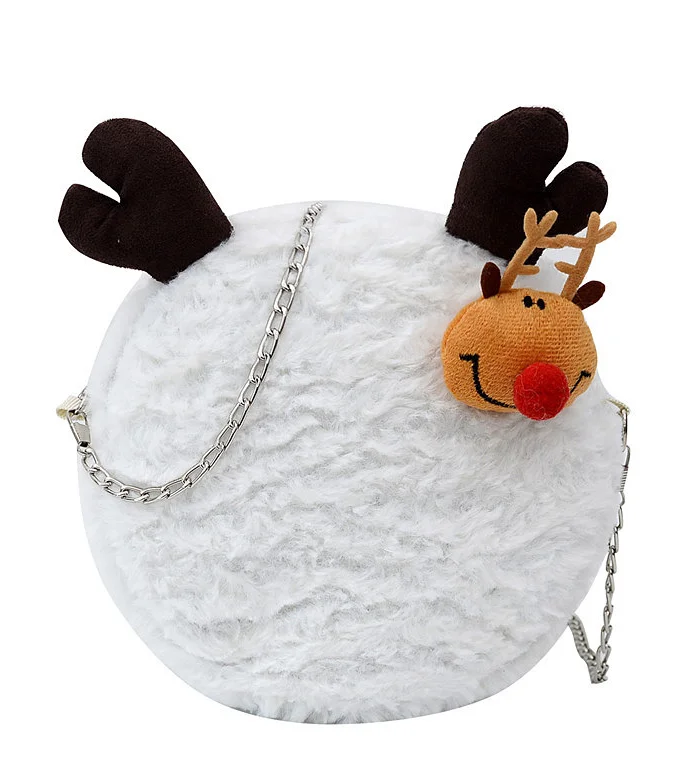 Plush Small Bag New 2021 Cute Christmas Elk Doll Small Round Bag Chain Girl Mini Shoulder Cross-body Bag YGC-309, Customizable colors
Plush Small Bag New 2021 Cute Christmas Elk Doll Small Round Bag Chain Girl Mini Shoulder Cross-body Bag YGC-309, Customizable colors