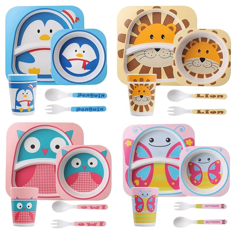 2021 Wholesale High Quality Plastic 5 Pieces Plate Bamboo Fiber Kids Dinner Set Cartoon Animal Print Tableware Set
2021 Wholesale High Quality Plastic 5 Pieces Plate Bamboo Fiber Kids Dinner Set Cartoon Animal Print Tableware Set