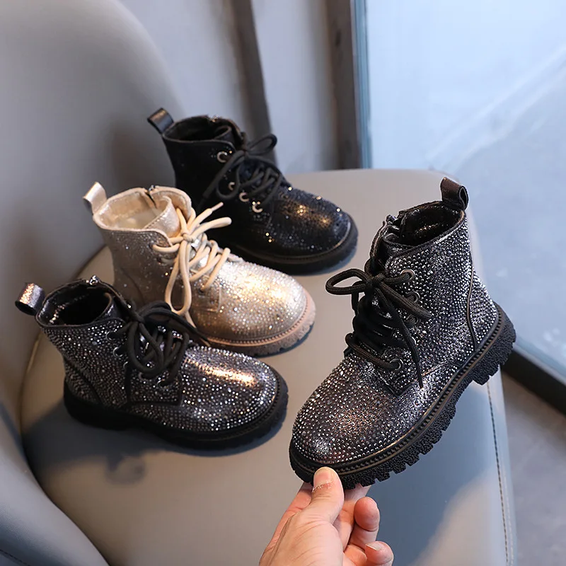 Kids Martin boots zipper children autumn and winter new arrival girls shoes trend rhinestones leather boots kids, As the photo
Kids Martin boots zipper children autumn and winter new arrival girls shoes trend rhinestones leather boots kids, As the photo