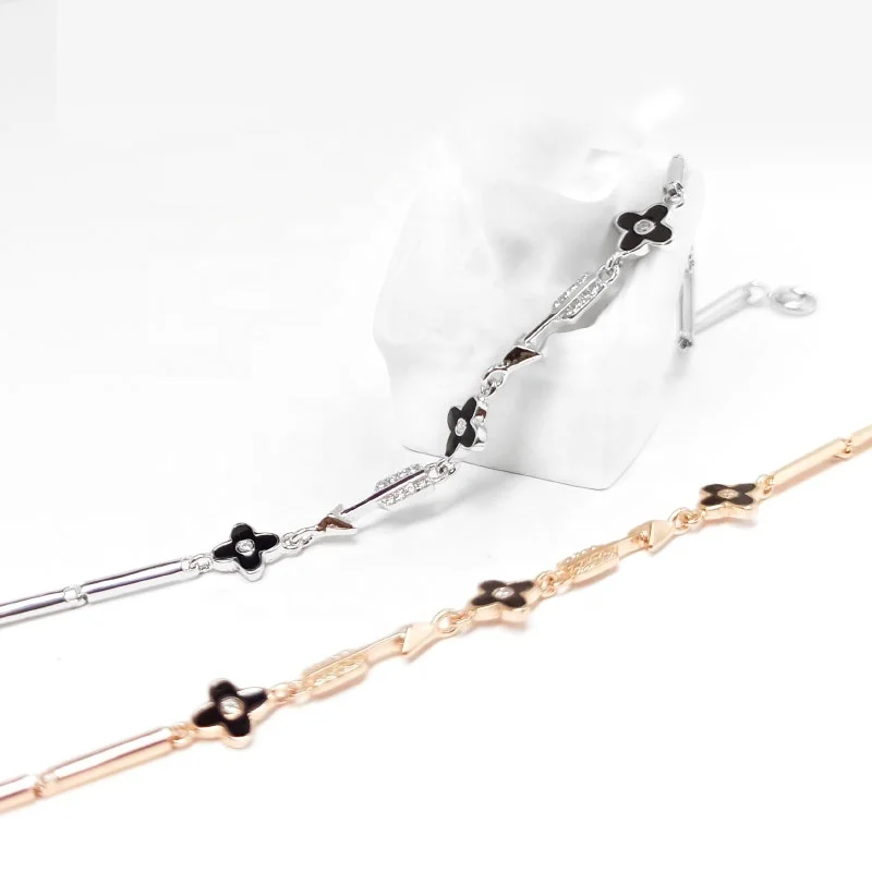 Four Leaf Flower Zircon Arrow Lucky Zircon Bracelet 925 Sterling Silver Hand Bracelet Charm Bracelets Women's Bracelets, Bangles, Picture
Four Leaf Flower Zircon Arrow Lucky Zircon Bracelet 925 Sterling Silver Hand Bracelet Charm Bracelets Women's Bracelets, Bangles, Picture
