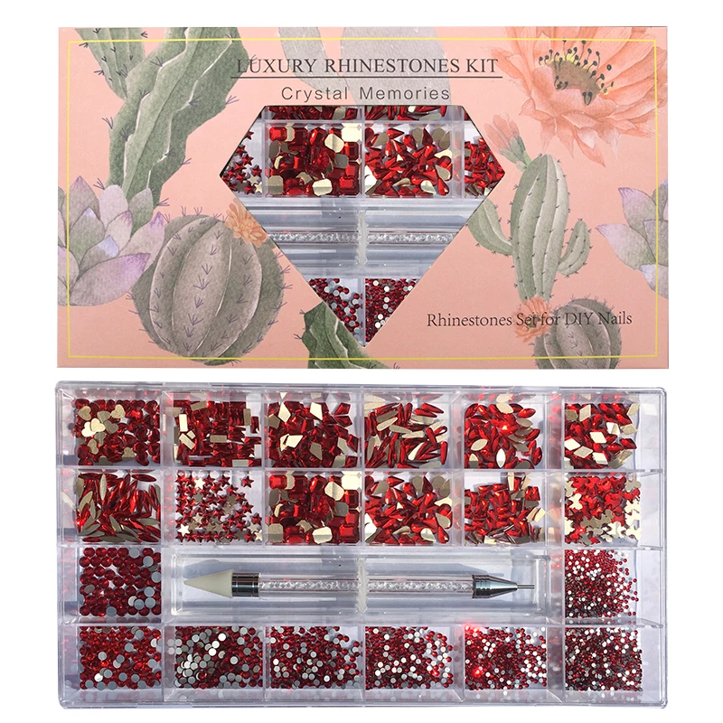 20 Colors Amazon HOT High quality 3D customize Nail rhinestones kit Nail Art Bling Crystal nail stones rhinestones
20 Colors Amazon HOT High quality 3D customize Nail rhinestones kit Nail Art Bling Crystal nail stones rhinestones