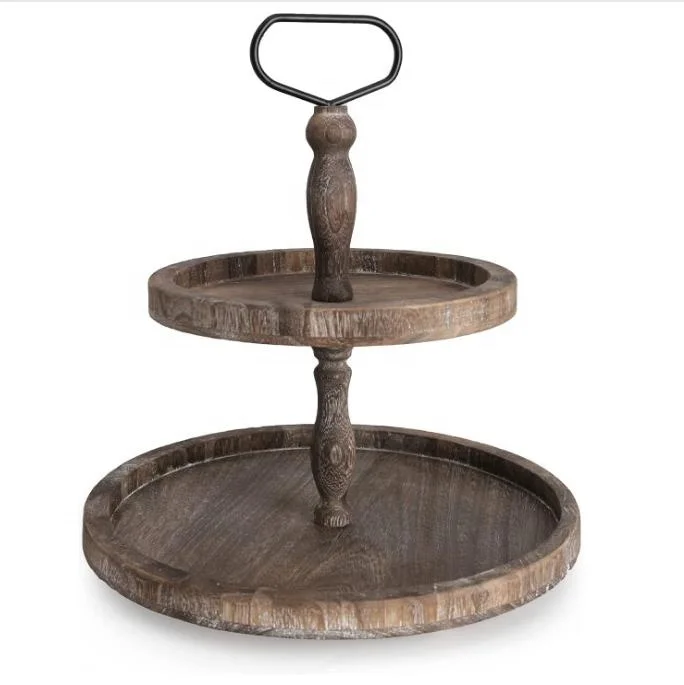 Factory sale Rustic Wooden Tiered Tray Wooden tray with metal handle 2 tier wood tray for home decor
Factory sale Rustic Wooden Tiered Tray Wooden tray with metal handle 2 tier wood tray for home decor