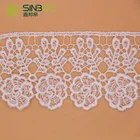 Flower Design Nigerian Voile Wedding Gold Lace Trim For Dress