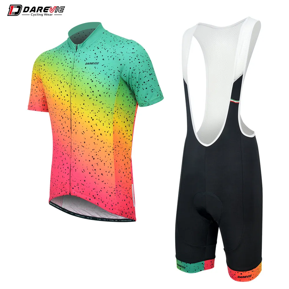Darevie Custom Jersey+cycling Bib Short Base Level Breathable/soft/quick-dry Colorful Cycling Set
Darevie Custom Jersey+cycling Bib Short Base Level Breathable/soft/quick-dry Colorful Cycling Set