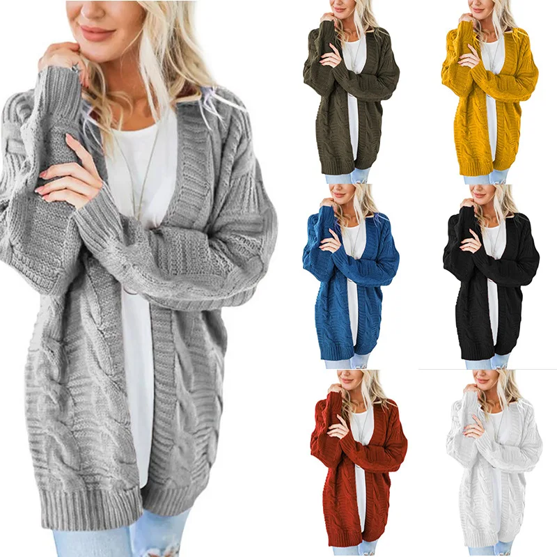 Wholesale winter fashion women's loose twist thick thread knit long women cardigan sweater, Black,gray,blue,brown
Wholesale winter fashion women's loose twist thick thread knit long women cardigan sweater, Black,gray,blue,brown
