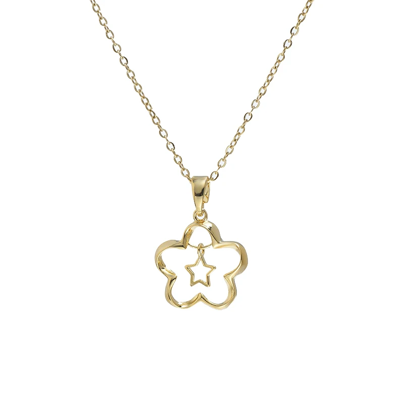 Real gold electroplated temperament clavicle chain female hollow pentagram necklace simple fashion versatile necklace
Real gold electroplated temperament clavicle chain female hollow pentagram necklace simple fashion versatile necklace