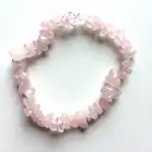 Charming Rose Quartz Woman Pink Crystal Chips Bead Bracelet