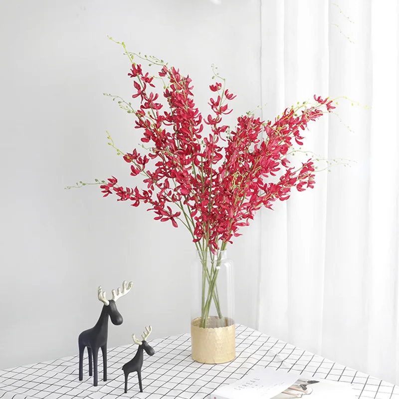 European Simulation Three Branch Dendrobium Bouquet Home Decoration Artificial Flower Artificial Plant Wedding Home Decoration, As photo
European Simulation Three Branch Dendrobium Bouquet Home Decoration Artificial Flower Artificial Plant Wedding Home Decoration, As photo