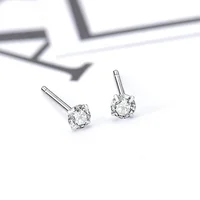 Stylish premium 925 sterling silver with cubic zirconia stud earrings for men or women
Stylish premium 925 sterling silver with cubic zirconia stud earrings for men or women