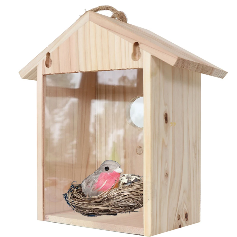 Pet supplies solid wood outdoor birdhouse with suction cup bird feeder, As the picture
Pet supplies solid wood outdoor birdhouse with suction cup bird feeder, As the picture