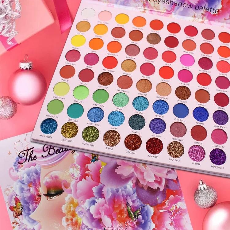 Custom 80 Colors Shimmer Eyeshadow Private Label High Pigment Glitter Eye Shadow Palette
Custom 80 Colors Shimmer Eyeshadow Private Label High Pigment Glitter Eye Shadow Palette